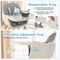 Costway 3 in 1 Convertible Wooden High Chair Toddler Feeding Chair with Cushion Grey/Beige/Yellow/Pink/Dark Grey/Black